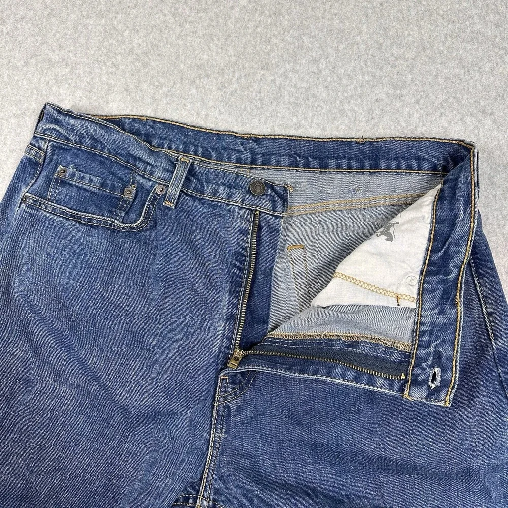 Levi's 505 Denim Jeans Men's 38x30 Straight Fit High Rise Blue Medium Wash